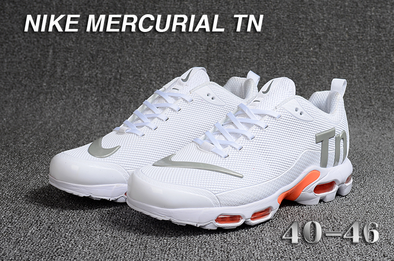 Nike Air Max Mercurial TN White Silver Orange Shoes